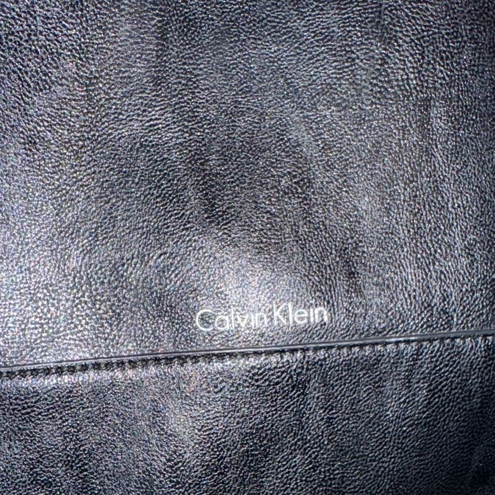 Calvin Klein Black Leather Tote Bag - Picture 2 of 7